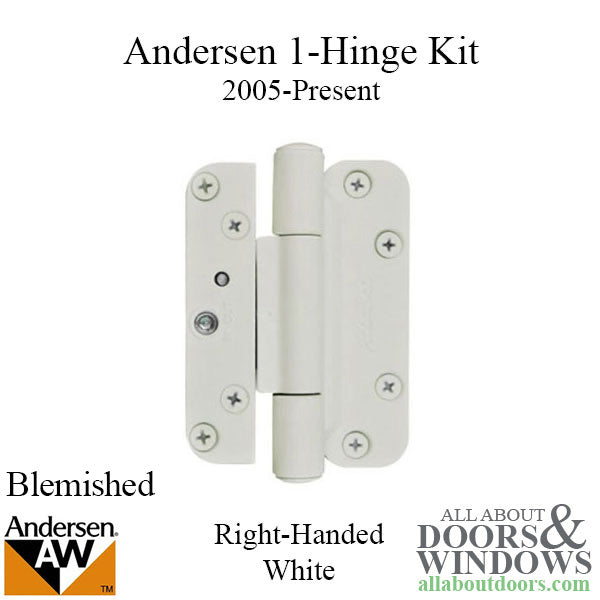1 Hinge Kit, 2005-Present Andersen FWH Right Hand Door - White - Blemished