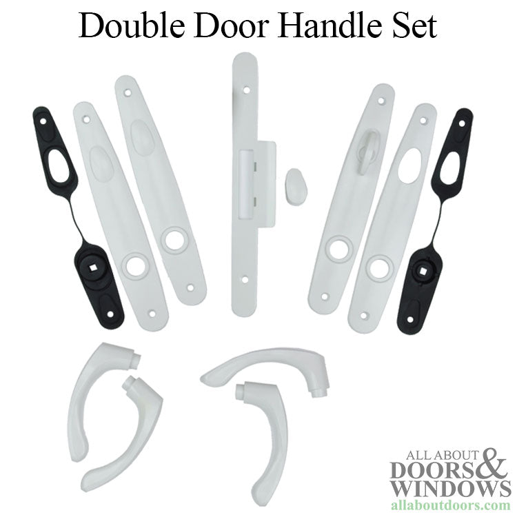Blemished Andersen Tribeca Hardware Kit - Double Doors, Non-Keyed - White