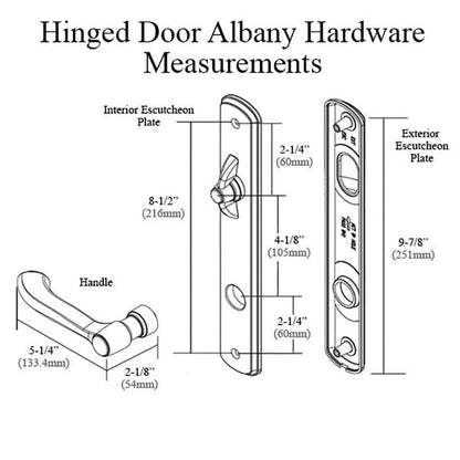 Andersen Albany Active / Passive Double Hinged Door Hardware - BLEMISHED