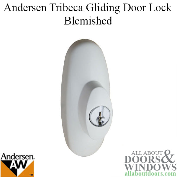 Blemished Keyed Lock Assembly for Andersen Tribeca Gliding Doors - Right Hand, White