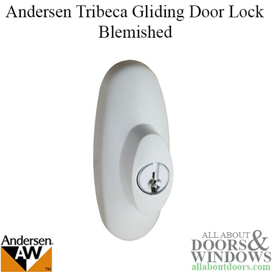 Blemished Keyed Lock Assembly for Andersen Tribeca Gliding Doors - Right Hand, White