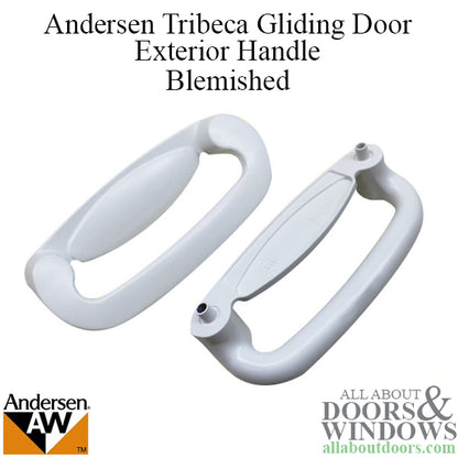 Blemished Andersen Perma-Shield Gliding Door - Handle - Tribeca - Exterior - White