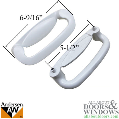Blemished Andersen Perma-Shield Gliding Door - Handle - Tribeca - Exterior - White