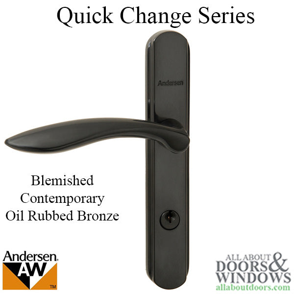 Andersen Storm Door Hardware w/ Lock Bar, Oil Rubbed Bronze - BLEMISHED
