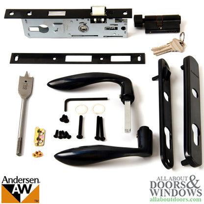 Andersen Storm Door Hardware w/ Lock Bar, Oil Rubbed Bronze - BLEMISHED