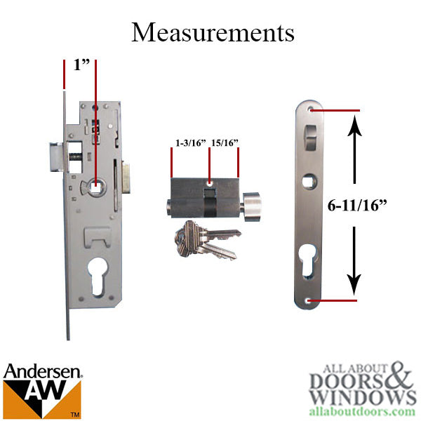 Andersen Storm Door Hardware w/ Lock Bar, Oil Rubbed Bronze - BLEMISHED