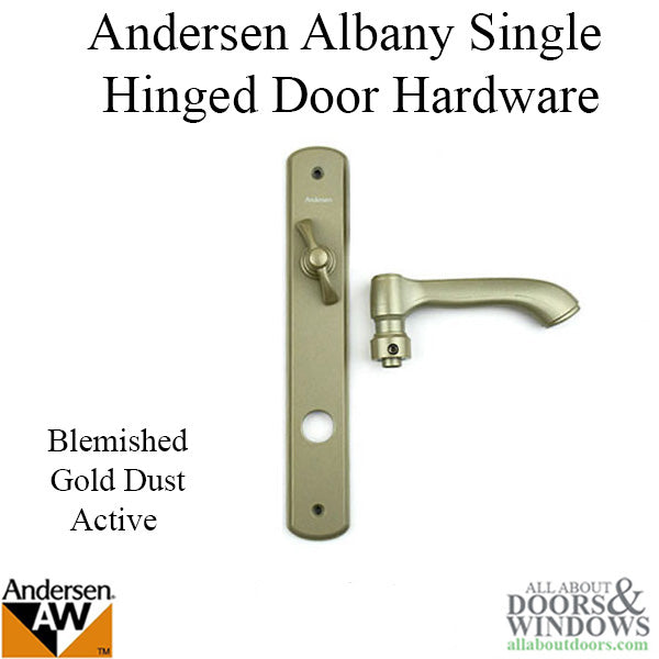 Andersen Albany Active Single Hinged Door Hardware - Gold Dust - BLEMISHED