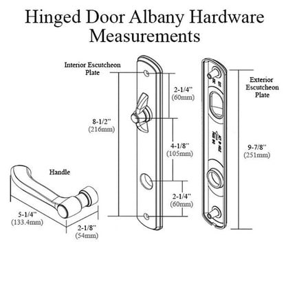 Andersen Albany Active Single Hinged Door Hardware - Gold Dust - BLEMISHED