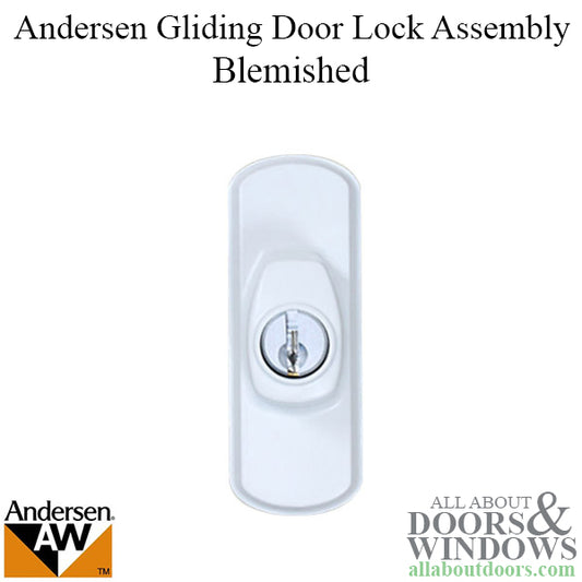 Andersen Frenchwood Gliding Doors, Lock Assembly, Albany, Exterior, Right, Blemished - White