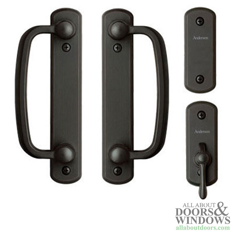 Andersen Frenchwood Gliding Door Handle Set Albany Interior and Exterior Black Blemished