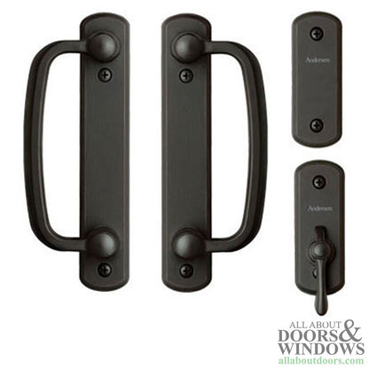 Andersen Frenchwood Gliding Door Handle Set Albany Interior and Exterior Black Blemished