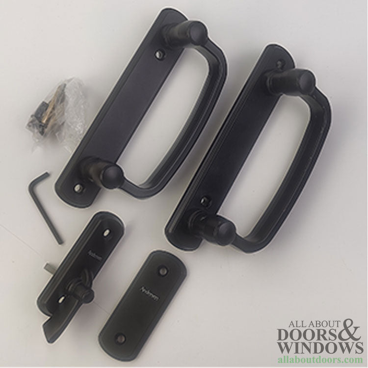 Andersen Frenchwood Gliding Door Handle Set Albany Interior and Exterior Black Blemished