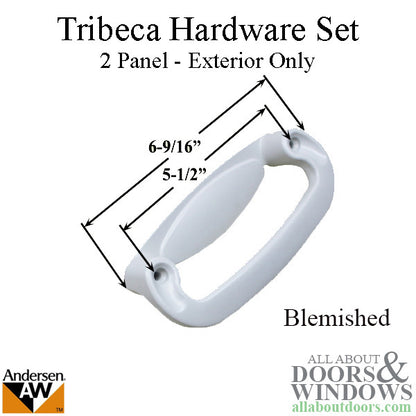 Blemished Andersen Tribeca 2-Panel Exterior Trim Hardware - Stone