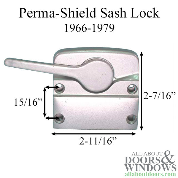 Blemished Discontinued Andersen Perma-Shield Left-Handed Sash Lock, 1966-74 - Silver