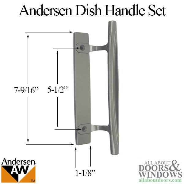 Andersen Dish Handle Hardware Kit, PS / FWG 2 Panel - Stone