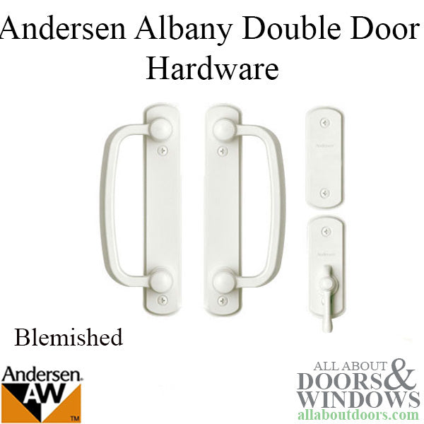 Andersen Frenchwood Gliding Door Trim Hardware, Albany, 4 Panel Interior and Exterior - White - BLEMISHED