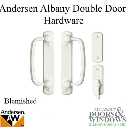 Andersen Frenchwood Gliding Door Trim Hardware, Albany, 4 Panel Interior and Exterior - White - BLEMISHED