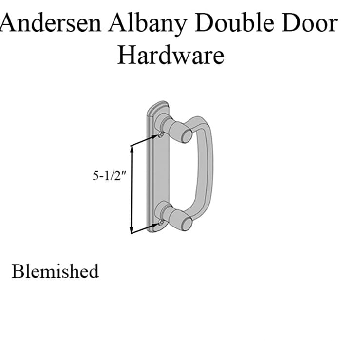 Andersen Frenchwood Gliding Door Trim Hardware, Albany, 4 Panel Interior and Exterior - White - BLEMISHED