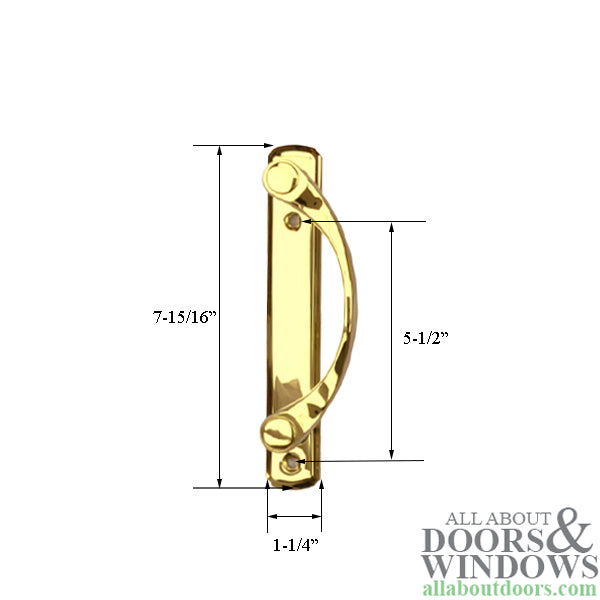 Blemished Andersen Newbury 2-Panel Gliding Door Hardware Set - Bright Brass