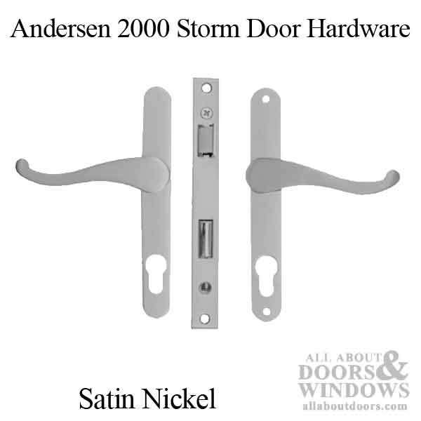 Andersen 2000 Self Storing Storm Door Hardware - Satin Nicke