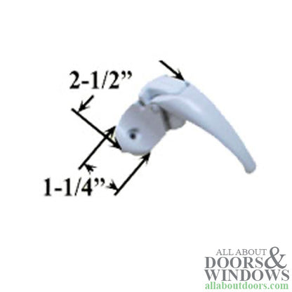 Inside handle latch, Andersen / Emco storm door - White - Blemished