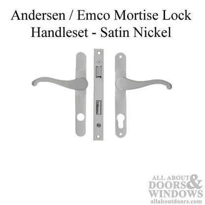 Andersen/Emco Mortise Lock handleset Without Lock Bar - Nic