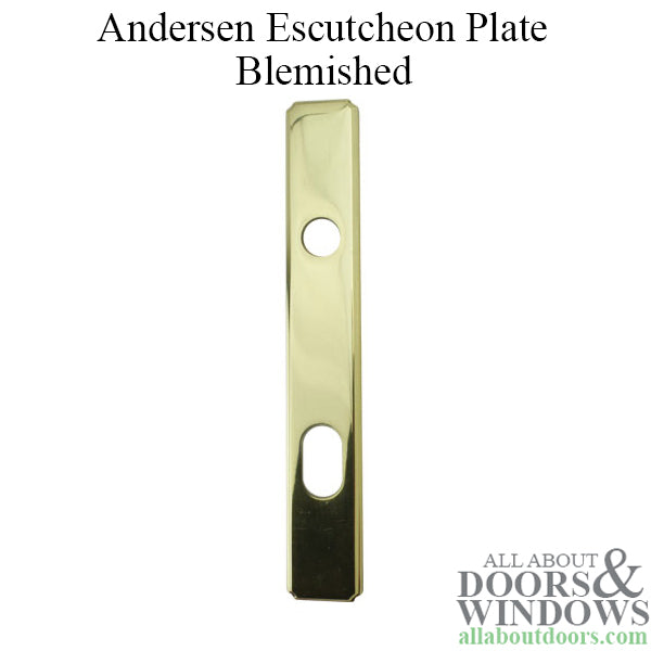 Blemished Andersen Escutcheon Plate, Frenchwood Hinged, Outside - Brass