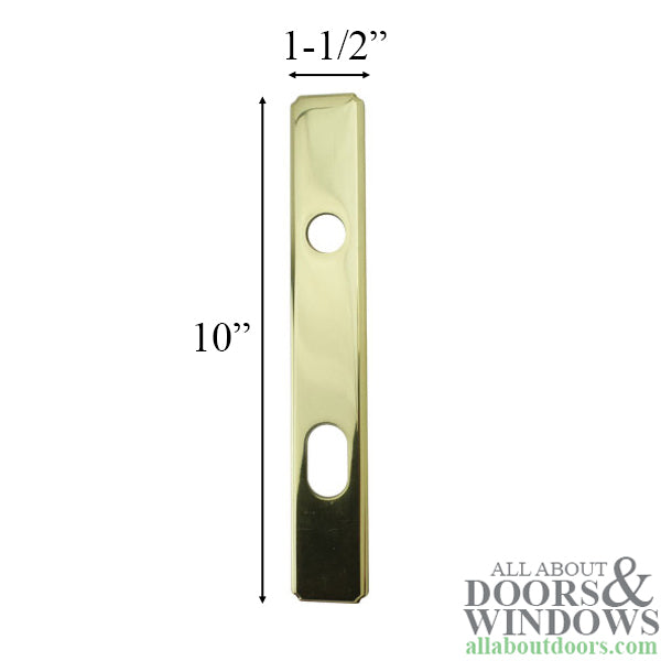 Blemished Andersen Escutcheon Plate, Frenchwood Hinged, Outside - Brass