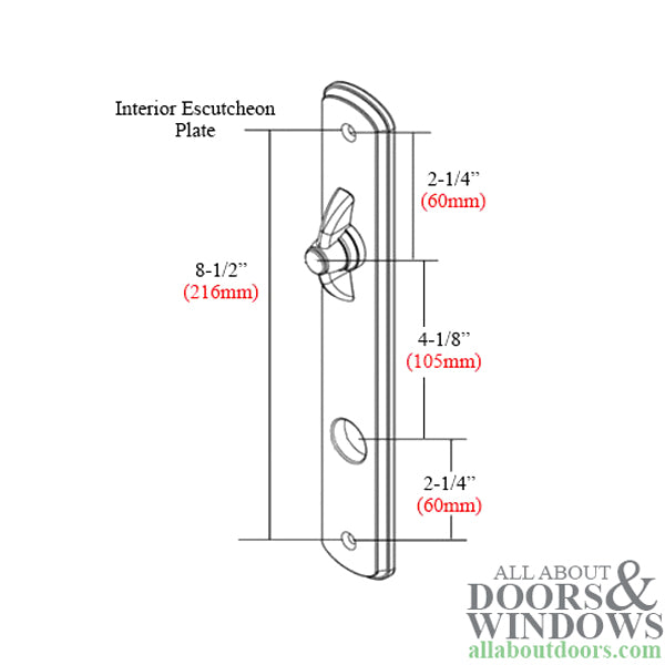 Andersen Escutcheon Plate - Interior - Albany - Black