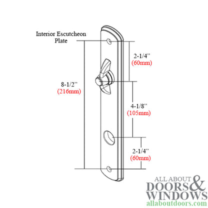 Andersen Escutcheon Plate - Interior - Albany - Black