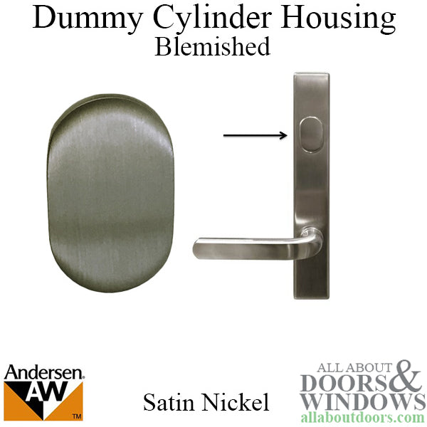 Blemished Dummy Cylinder Housing, Andersen - Brushed/Satin Nickel