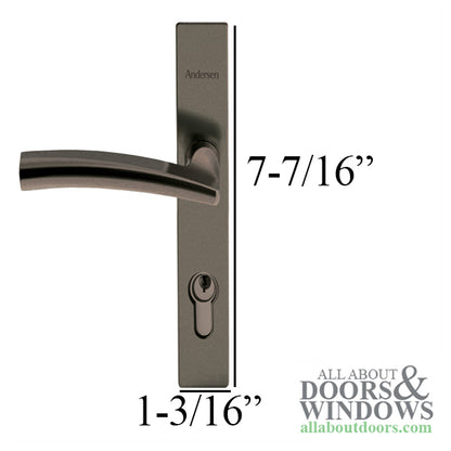 Andersen / Emco Modern Storm Door Handle Set Trim Metallic Stone