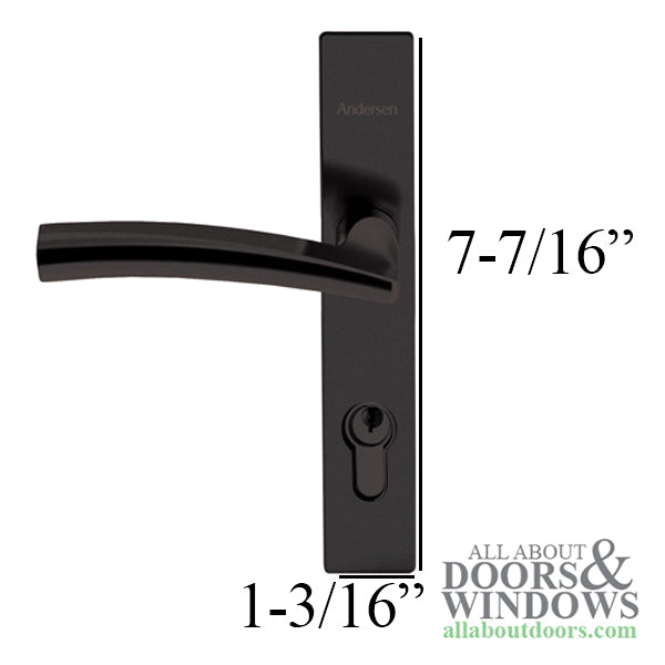 Andersen / Emco Modern Storm Door Handle Set Trim Flat Black
