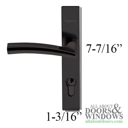 Andersen / Emco Modern Storm Door Handle Set Trim Flat Black