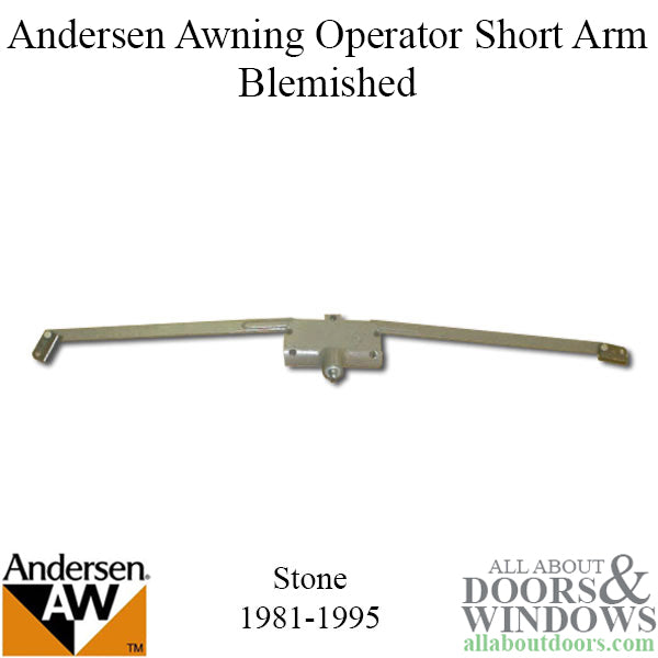 Blemished Andersen Awning Operator, A3-7082A, Short Arm - Stone