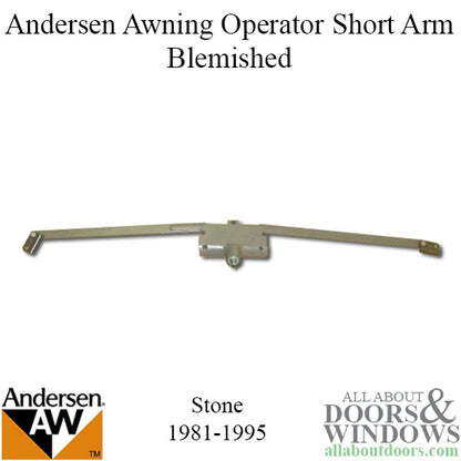 Blemished Andersen Awning Operator, A3-7082A, Short Arm - Stone
