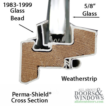 Vinyl Glazing Bead, Andersen 1983-1999