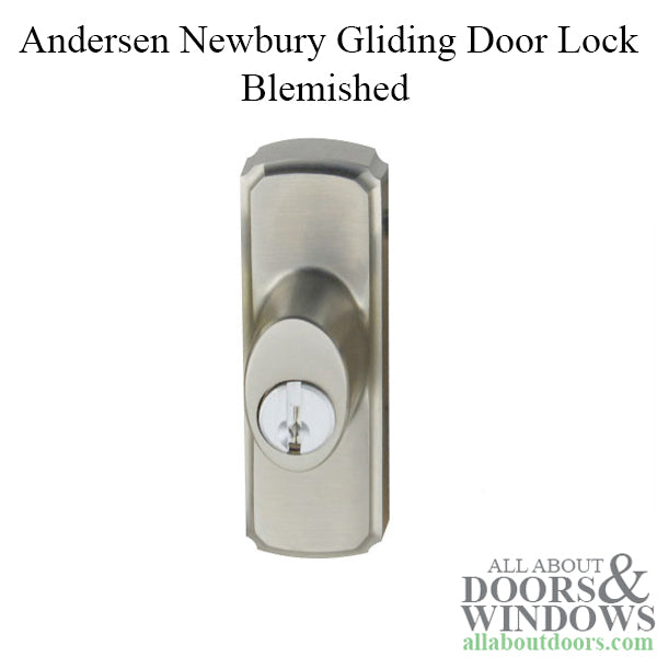 Blemished Andersen Newbury Keyed Lock Assembly for Frenchwood Gliding Doors - Right Hand, Brushed/Satin Nickel