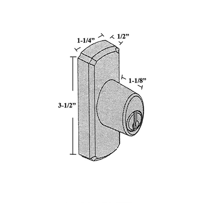 Blemished Andersen Newbury Keyed Lock Assembly for Frenchwood Gliding Doors - Right Hand, Brushed/Satin Nickel