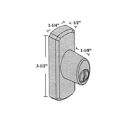 Blemished Andersen Newbury Keyed Lock Assembly for Frenchwood Gliding Doors - Right Hand, Brushed/Satin Nickel