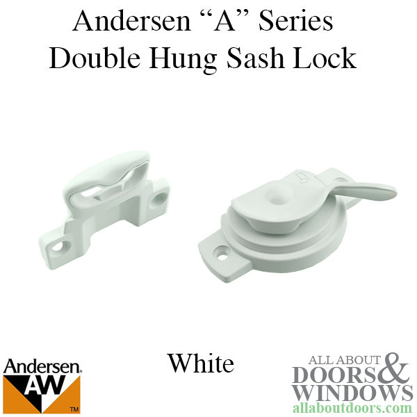 Andersen A-Series Double Hung Sash lock - White
