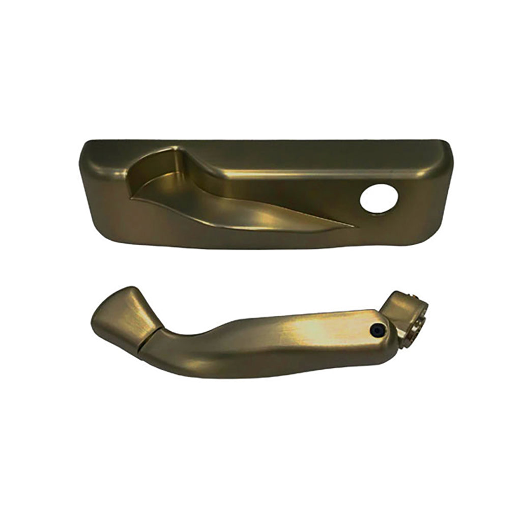 Andersen 100 Series Casement and Awning Operator Cover & Folding Handle Pack, Left Hand - Antique Brass