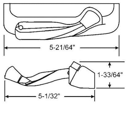 Andersen 100 Series Casement Operator Cover & Folding Handle Pack, Right Hand - Dark Bronze