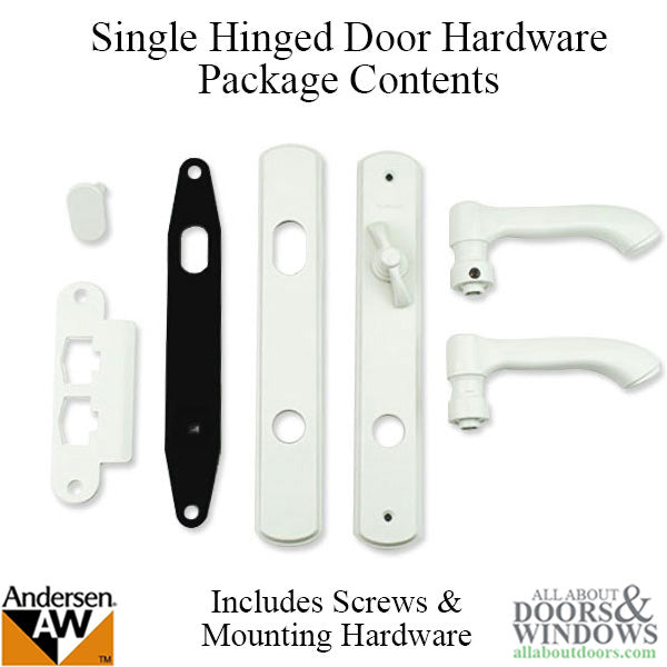 Andersen Albany Active Single Hinged Door Hardware - Pure White
