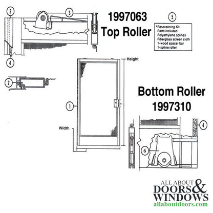 Andersen Window - Frenchwood Gliding Door - Bottom Screen Ro