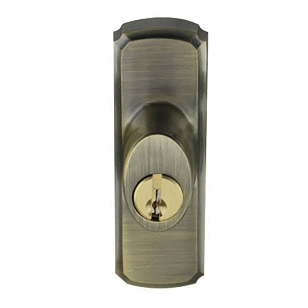 Andersen Window-Frenchwood Gliding Door Hardware, Newbury/Lock Assembly w/keys - Antique Brass - RH