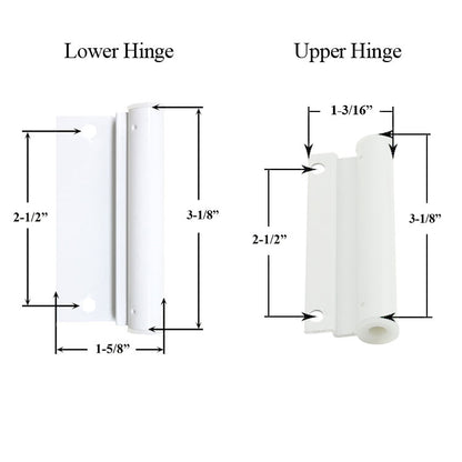 Andersen Leaf Hinges Upper and Lower Hinged Screen Door White
