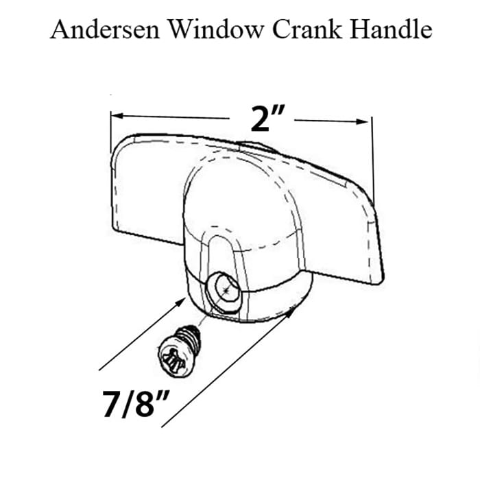 Andersen Casement Window Crank/Handle - T/Metal - White