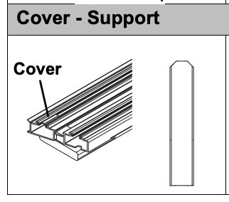 Andersen Tilt-Wash Sash Balancer Cover Support - Gray