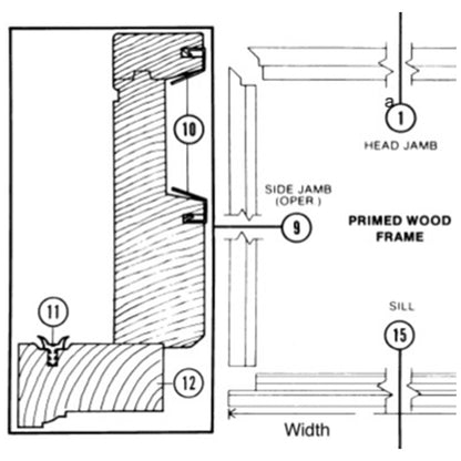Lock Jamb Weatherstrip for Andersen Primed 2-Panel Gliding D